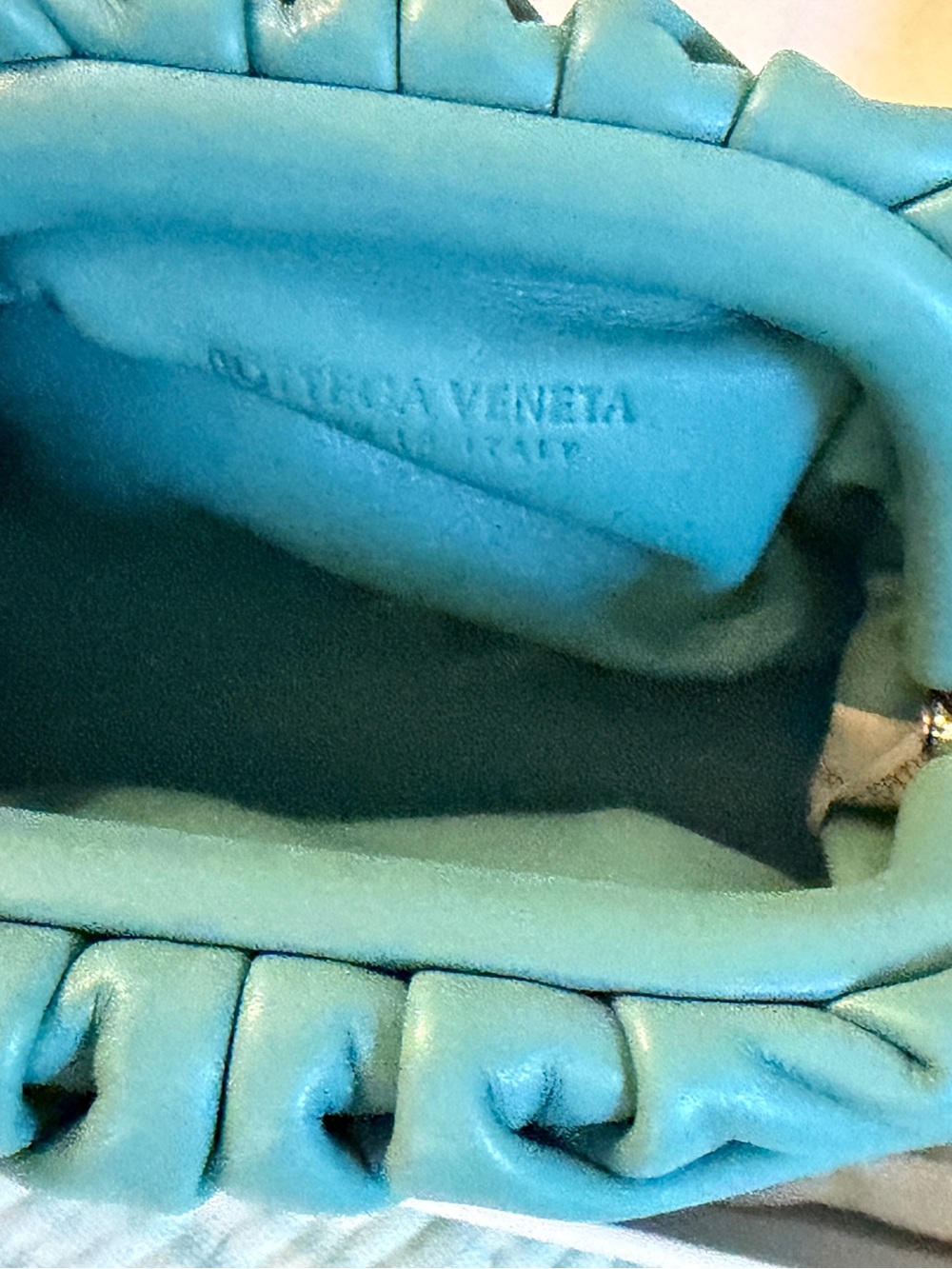 Bottega Veneta Blue Teal Mini Pouch Shoulder Bag - Picture 2 of 16